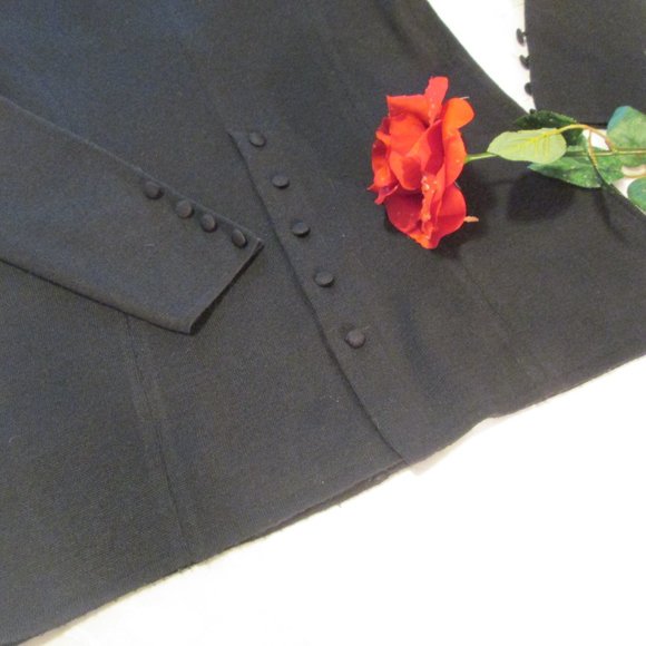 EXPRESS TRICOT BLACK TUNIC V NECK SWEATER/BLAZER/CARDIGAN - Picture 7 of 13